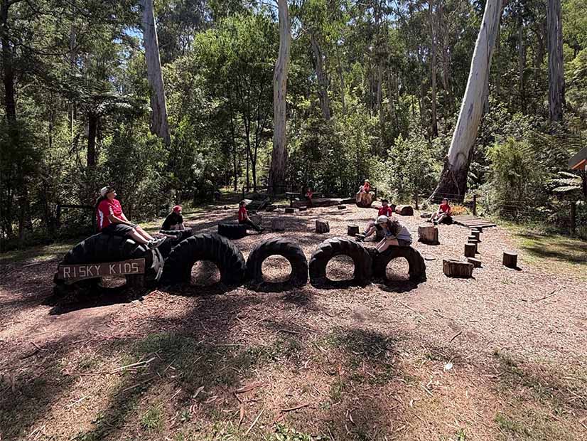 Tire course activity outdoors 