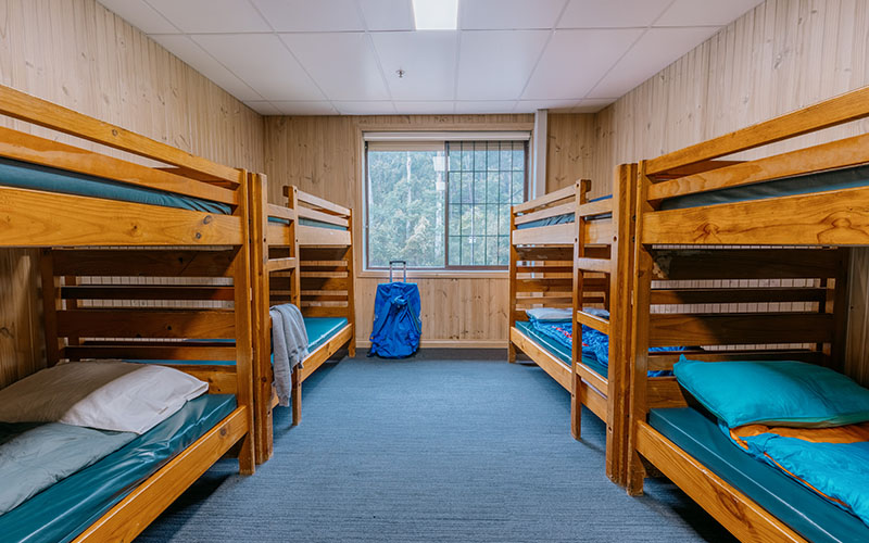 Image of a Mt Evelyn Discovery Camp bunkroom from a different angle