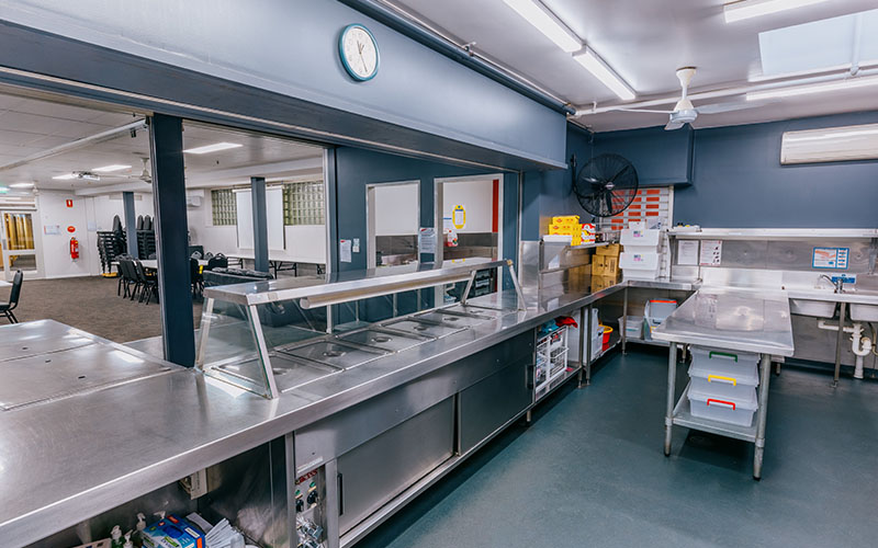 Image of the Mt Evelyn Discovery Camp industrial kitchen
